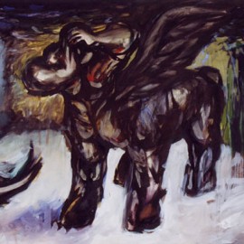 Centaurus (1997), tempera on paper, 34"x24"