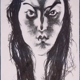 Khanda (1988), lithography print, 19"x8"