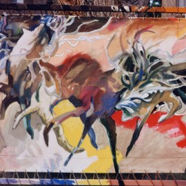 Agony (1999), tempera on linen, 71.5"x55.5"