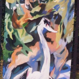 Secret Look (1999), tempera on linen, 71"x55.5"