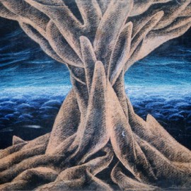 Endless (1998), color pastel on paper, 40"x28.8"