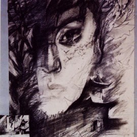 I Missing You (1988), graphite on paper, 13"x17"