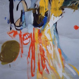Yesterday (1994), tempera on paper, 40"x28.8"