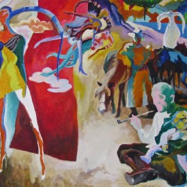 After Rain (2011), acrylic on canvas, 48"x76"