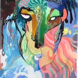 Wish Maker (2012), acrylic on vellum, 36"x40"