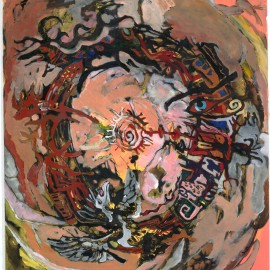 Mandala (2012), acrylic and indian ink on vellum, 36"x40"