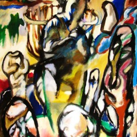 Mother Stone (2008), acrylic on canvas, 48"x75"