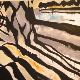 Shadows (2006), acrylic on canvas, 48"x74"