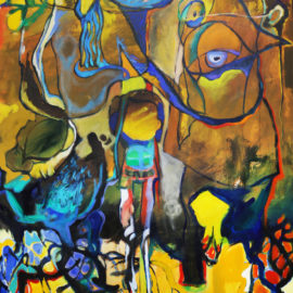 The Descendant (2019), Acrylic on Canvas, 48"x76"