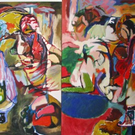 Father (2011), acrylic on canvas, 92"x46"