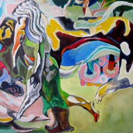 Year 2012 (2012), acrylic on canvas, 48"x76"