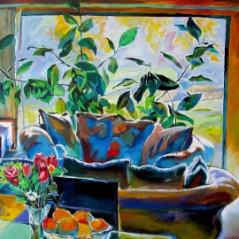 Yellow Room (2013), acrylic on canvas, 76"x48"