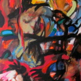 Desire Universe (2009), acrylic on canvas, 32"x58"