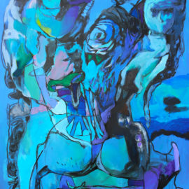 Mother Spirit 2 (2015), mixed media on vellum, 36"x40"