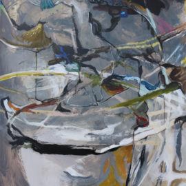 Time Imprint (2015), mixed media on vellum, 36"x40"
