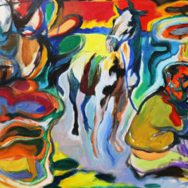A Time of Thought (2017), Acrylic on Canvas, 26"x32"
