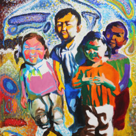 The Guests Arrived (2017), Acrylic on Canvas, 26"x32"