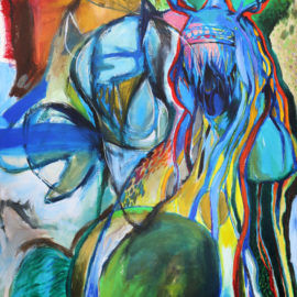 The Shaman's Tale (2018), Acrylic on Canvas, 48"x76"
