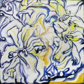 There and Not There (2018), Acrylic on Canvas, 37.5"x 37.5"