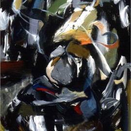 Dancer in the Dark (2006), acrylic on canvas, 48"x75"