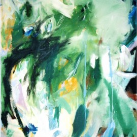 Eternal Awakening (2006), acrylic on canvas, 48"x75"