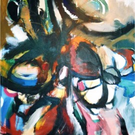 Never Ending (2005), acrylic on canvas, 48"x75"