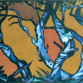 Dull Evening (2002), acrylic on board, 47"x36"