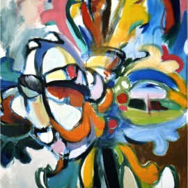 Reverence (2006), acrylic on canvas, 48"x75"