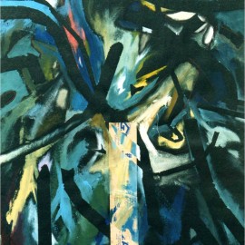 Undiscussed Topic (2002), acrylic on paper, 36"x48"