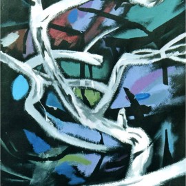 November (2002), acrylic on paper, 36"x47"