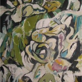Fake Rose (2007), acrylic on paper, 35"x53"