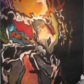 Composition IV (2007), acrylic on paper, 35"x53"