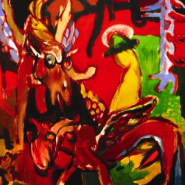 Angels (2009), acrylic on canvas, 56"x41"