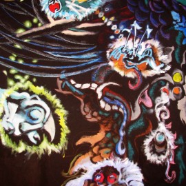 Dream Fortune (2009), acrylic on paper, 48"x75"