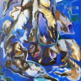 Disconnect (2014), acrylic on canvas, 35"x39"