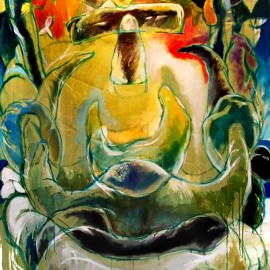 Uncertain (2008), acrylic on canvas, 48"x75"