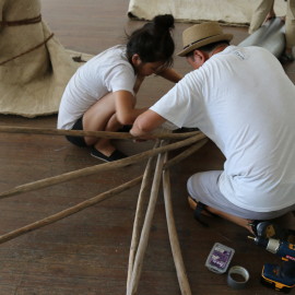 Relics of Mongolia Exhibition installation/opening reception