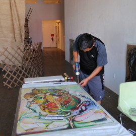 Relics of Mongolia Exhibition installation/opening reception