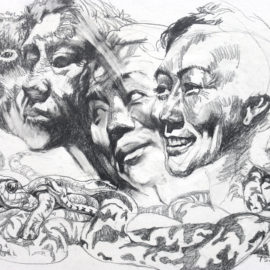 Metamorphosis (2016), pencil on paper, 19"x25"