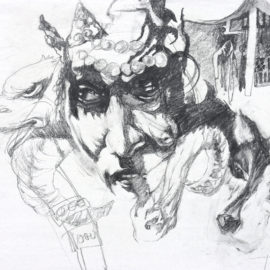 Followers of the Sky (2016), pencil on paper, 19"x25"