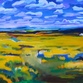 Listening Wind (2016), acrylic on canvas, 24"x36"