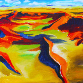 Yellow Steppe (2016), acrylic on canvas, 24"x30"