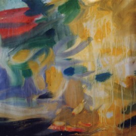 Hot Day (1999), tempera on paper, 34"x24"