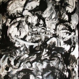 Sensation (2008), acrylic on canvas, 48"x75"