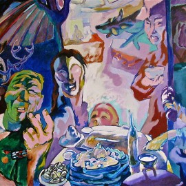 Welcome (2011), acrylic on canvas, 76"x48"