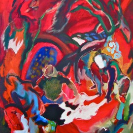 Wandering Spirit (2011), acrylic on canvas, 35"x56"