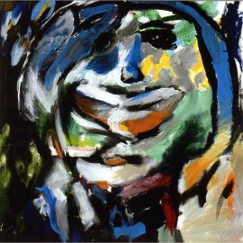 Happy Girl (2004), acrylic on canvas, 37"x39"