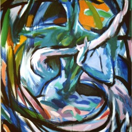 Composition II (2005), acrylic on canvas, 48"x75"